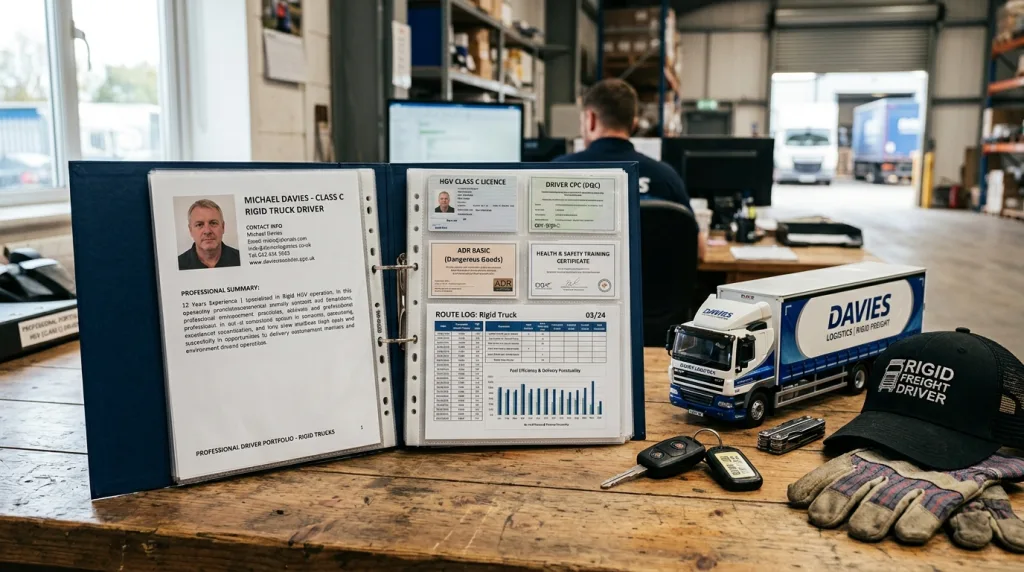 découvrez un modèle complet de dossier professionnel spécialement conçu pour les conducteurs routiers de marchandises sur porteur, incluant tous les documents essentiels pour maîtriser votre métier en toute conformité.